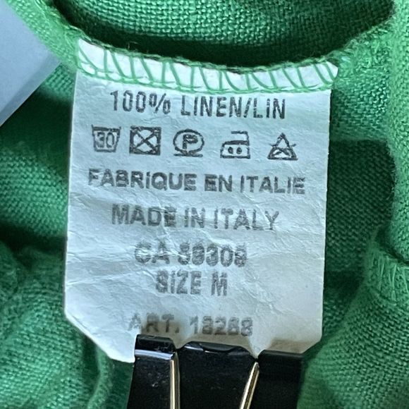 NWT Angela Mara x Gucci Green 100% Linen Wide Leg Pants Italy Medium Women - Picture 7 of 10